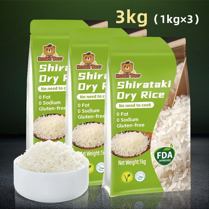 Dried Shirataki Rice 1kg/2kg/3kg Konjac Rice Tasty Low Carb Shirataki Rice 0 fat