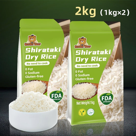 Dried Shirataki Rice 1kg/2kg/3kg/5kg Konjac Rice Tasty Low Carb Shirataki Rice 0 fat