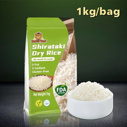 Dried Shirataki Rice 1kg/2kg/3kg/5kg Konjac Rice Tasty Low Carb Shirataki Rice 0 fat